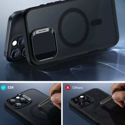 ESR Classic Hybrid Halolock MagSafe & Tempered Glass tok Apple iPhone 16 Pro Max készülékhez - Matt fekete