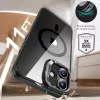 ESR Classic Hybrid Kickstand Halolock MagSafe & Tempered Glass tok kitámasztóval Apple iPhone 16 készülékhez - Átlátszó/fekete