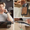 ESR Classic Hybrid Kickstand Halolock MagSafe & Tempered Glass tok kitámasztóval Apple iPhone 16 Plus készülékhez - Átlátszó/fekete