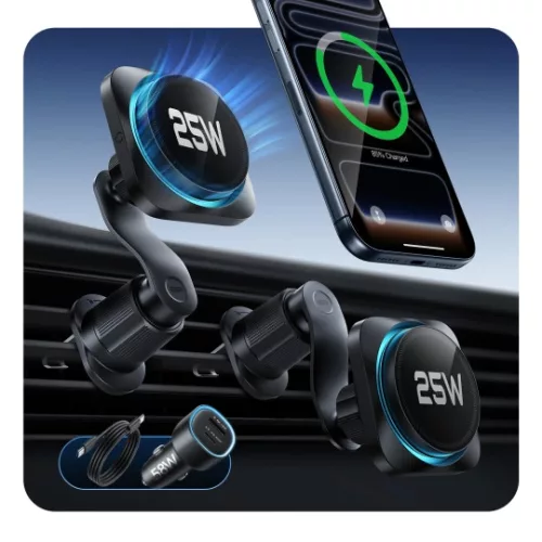 ESR WIRLESSS 25W QI2.2 MagSafe mágneses autós tartó töltővel