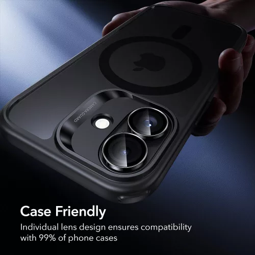 ESR Armorite Camera Protector kameravédő Apple iPhone 16 / 16 Plus / 17 készülékhez - Fekete