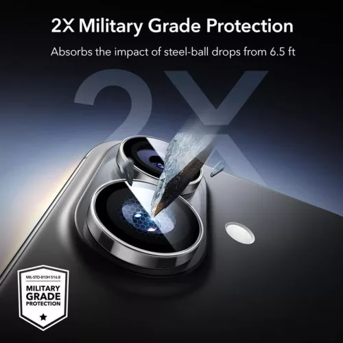 ESR Armorite Camera Protector kameravédő Apple iPhone 16 készülékhez - Átlátszó