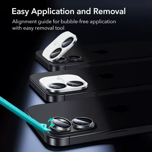 ESR Armorite Camera Protector kameravédő Apple iPhone 16 készülékhez - Átlátszó