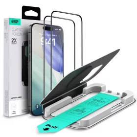   ESR UltraFit Tempered Glass 2-Pack üvegfólia Apple iPhone 16 Pro készülékhez - Fekete