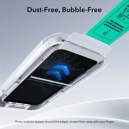 ESR UltraFit Tempered Glass 2-Pack üvegfólia Apple iPhone 17 Pro Max készülékhez - Fekete