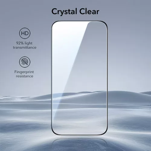 ESR UltraFit Tempered Glass 2-Pack üvegfólia Apple iPhone 17 Pro készülékhez - Fekete