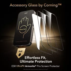   ESR UltraFit Armorite Pro Tempered Glass üvegfólia Apple iPhone 16 Pro készülékhez - Fekete