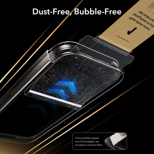 ESR UltraFit Armorite Pro Tempered Glass üvegfólia Apple iPhone 16 Pro készülékhez - Fekete