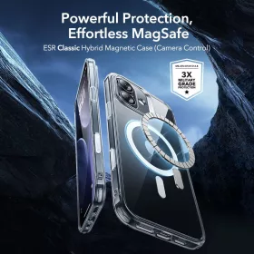   ESR Classic Hybrid MagSafe & Tempered Glass tok Apple iPhone 17 készülékhez - Átlátszó