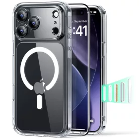   ESR Classic Hybrid MagSafe & Tempered Glass tok Apple iPhone 17 Pro Max készülékhez - Átlátszó