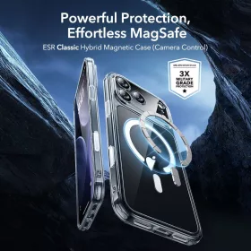   ESR Classic Hybrid MagSafe & Tempered Glass tok Apple iPhone 17 Pro Max készülékhez - Átlátszó