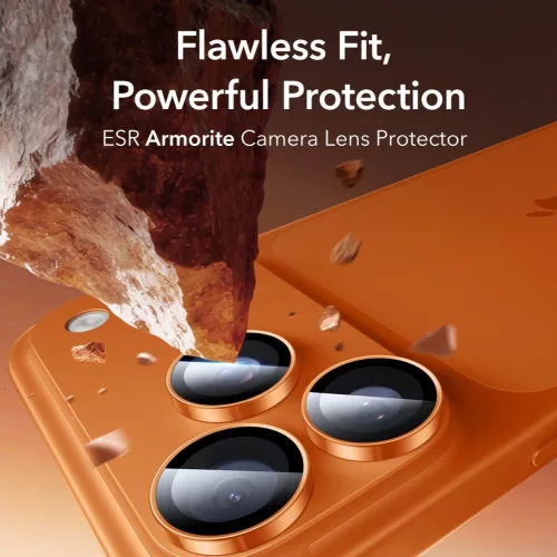 ESR Armorite Camera Protector kameravédő Apple iPhone 14 Pro / 15 Pro / 16 Pro / 17 Pro készülékhez - Narancs