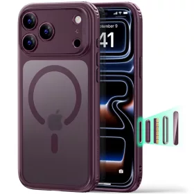   ESR Classic Hybrid MagSafe tok, Apple iPhone 17 Pro / 18 Pro - Frosted Deep Burgundy