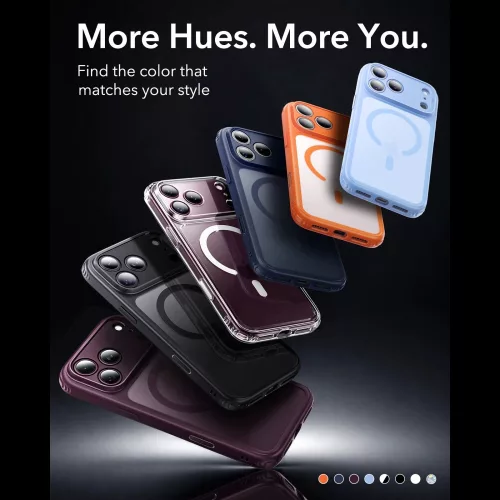 ESR Classic Hybrid MagSafe tok, Apple iPhone 17 Pro / 18 Pro - Frosted Deep Burgundy