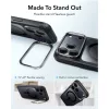 ESR Classic Hybrid Kickstand MagSafe tok, Apple iPhone 17 Pro / 18 Pro - Clear Black