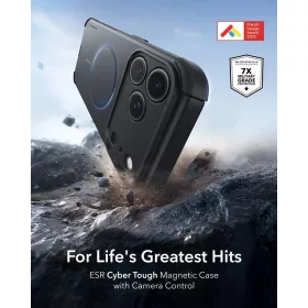  ESR Cyber Tough MagSafe tok, Apple iPhone 17 Pro Max / 18 Pro Max - Black