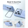 ESR Classic Hybrid Kickstand MagSafe tok, Apple iPhone 17 Pro Max / 18 Pro Max - Frosted Light Blue
