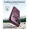 ESR Classic Hybrid Kickstand MagSafe tok, Apple iPhone 17 Pro Max / 18 Pro Max - Frosted Deep Burgundy