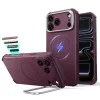 ESR Cyber Tough Kickstand MagSafe tok, Apple iPhone 17 Pro Max / 18 Pro Max - Deep Burgundy