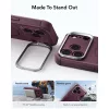 ESR Cyber Tough Kickstand MagSafe tok, Apple iPhone 17 Pro Max / 18 Pro Max - Deep Burgundy