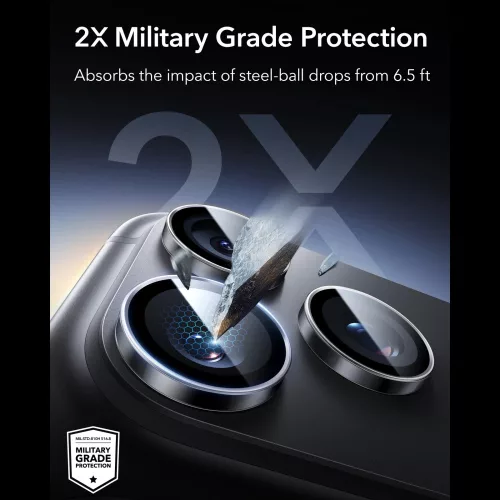 ESR Armorite Camera Protector kameravédő, Apple iPhone 18 Pro / 18 Pro Max - Clear