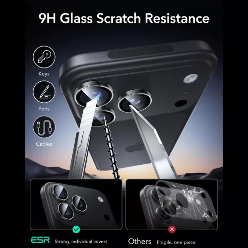 ESR Armorite Camera Protector kameravédő, Apple iPhone 18 Pro / 18 Pro Max - Clear