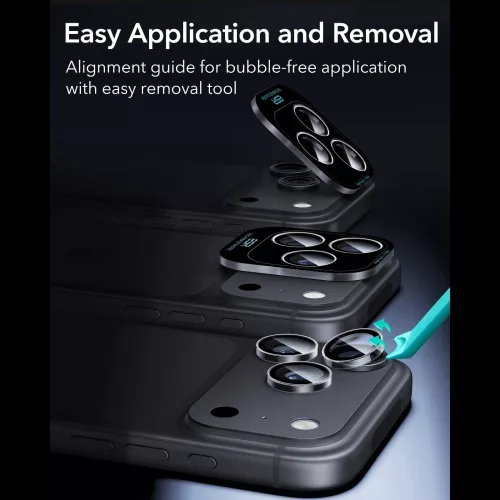ESR Armorite Camera Protector kameravédő, Apple iPhone 18 Pro / 18 Pro Max - Clear