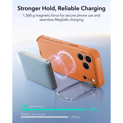 ESR Cyber Tough Kickstand MagSafe tok, Apple iPhone 17 Pro / 18 Pro - Orange