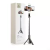 Tech-Protect L05S Bluetooth Selfie Stick Tripod LED Light fekete