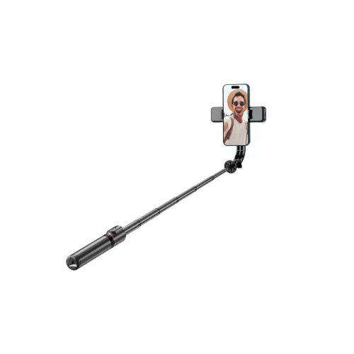 Tech-Protect L05S Bluetooth Selfie Stick Tripod LED Light fekete