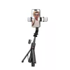 Tech-Protect L05S Bluetooth Selfie Stick Tripod LED Light fekete