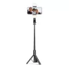 Tech-Protect L05S Bluetooth Selfie Stick Tripod LED Light fekete