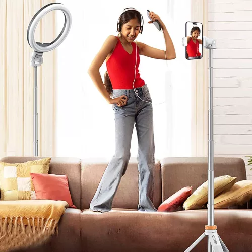 Tech-Protect L03S Bluetooth Selfie Stick Tripod fehér