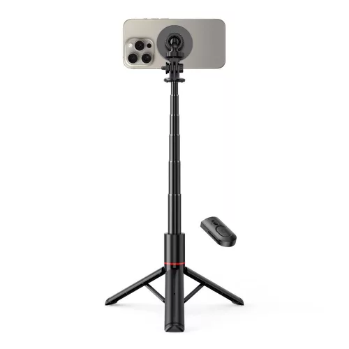 Tech-Protect L06S MagSafe Bluetooth Selfie Stick Tripod fekete
