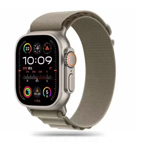 Tech-Protect Nylon Pro Apple Watch szíj 44/45/46/49 mm - titán/Olive