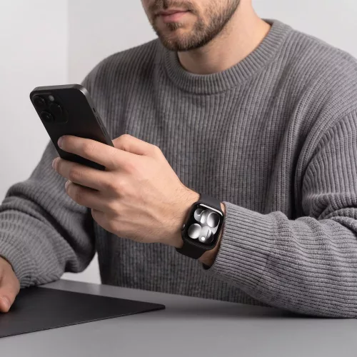 Tech-Protect Silicone Apple Watch szíj 44/45/46/49 mm - fekete