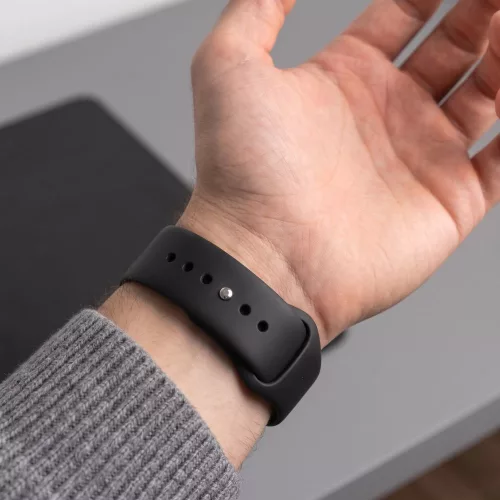 Tech-Protect Silicone Apple Watch szíj 44/45/46/49 mm - fekete
