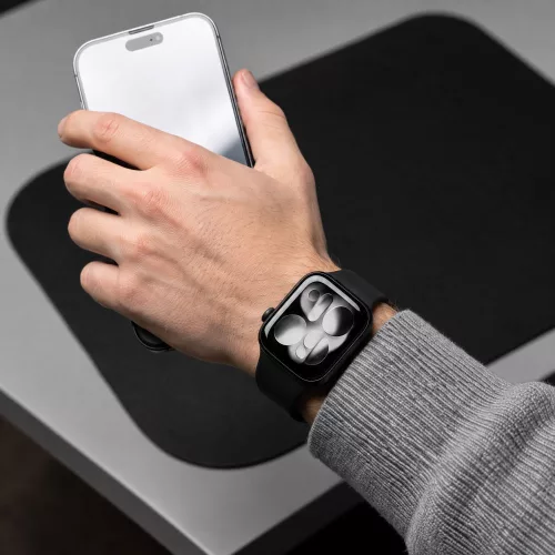 Tech-Protect Silicone Apple Watch szíj 44/45/46/49 mm - fekete