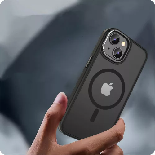 Tech-Protect MagMat "2" MagSafe iPhone 15 matte fekete tok