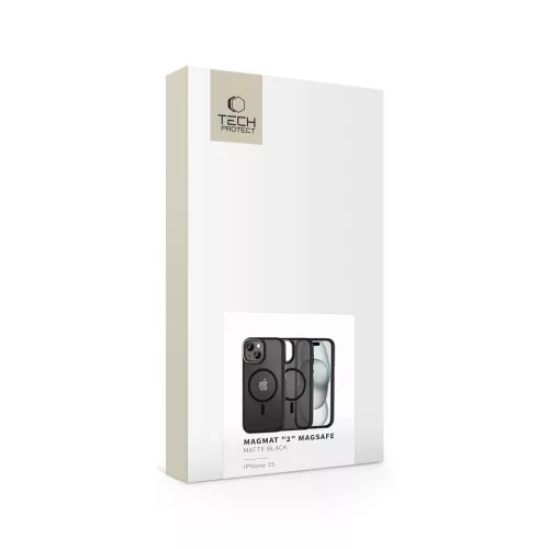 Tech-Protect MagMat "2" MagSafe iPhone 15 matte fekete tok