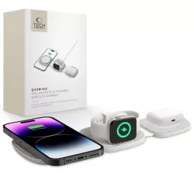   Tech-Protect QI15W-A32 3in1 MagSafe vezeték nélküli töltő – szürke