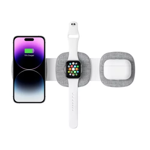 Tech-Protect QI15W-A32 3in1 MagSafe vezeték nélküli töltő – szürke