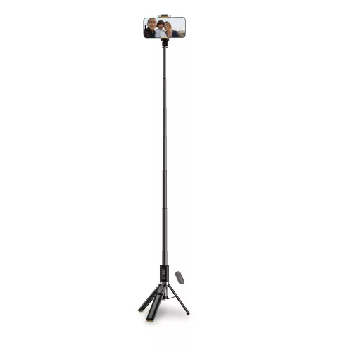 Tech-Protect L08S Bluetooth Selfie Stick Tripod fekete