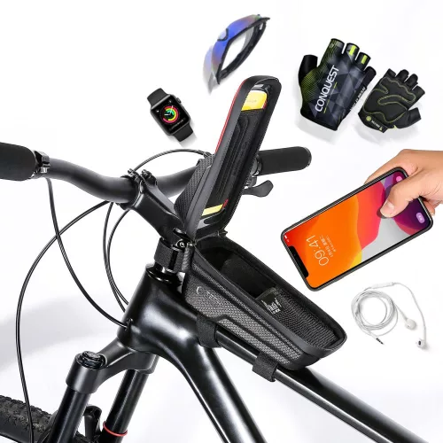 Tech-Protect V2 Universal Bike Mount M fekete kerékpáros táska
