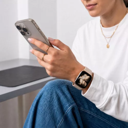 Tech-Protect Silicone Apple Watch szíj 44/45/46/49 mm - Walnut