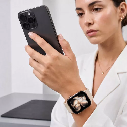 Tech-Protect Silicone Apple Watch szíj 44/45/46/49 mm - Walnut