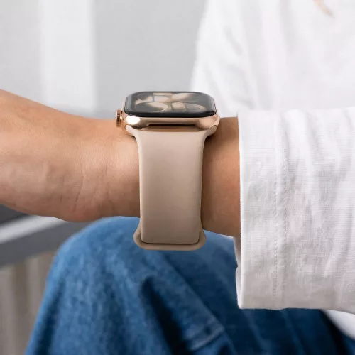 Tech-Protect Silicone Apple Watch szíj 44/45/46/49 mm - Walnut