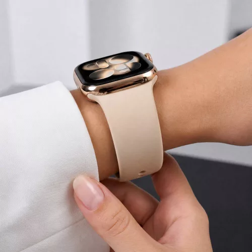 Tech-Protect Silicone Apple Watch szíj 44/45/46/49 mm - Walnut