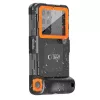 Tech-Protect IPX8 univerzális vízálló tok - fekete/narancssárga