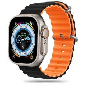   Tech-Protect Iconband Pro Apple Watch szíj 44/45/46/49 mm - fekete/narancssárga